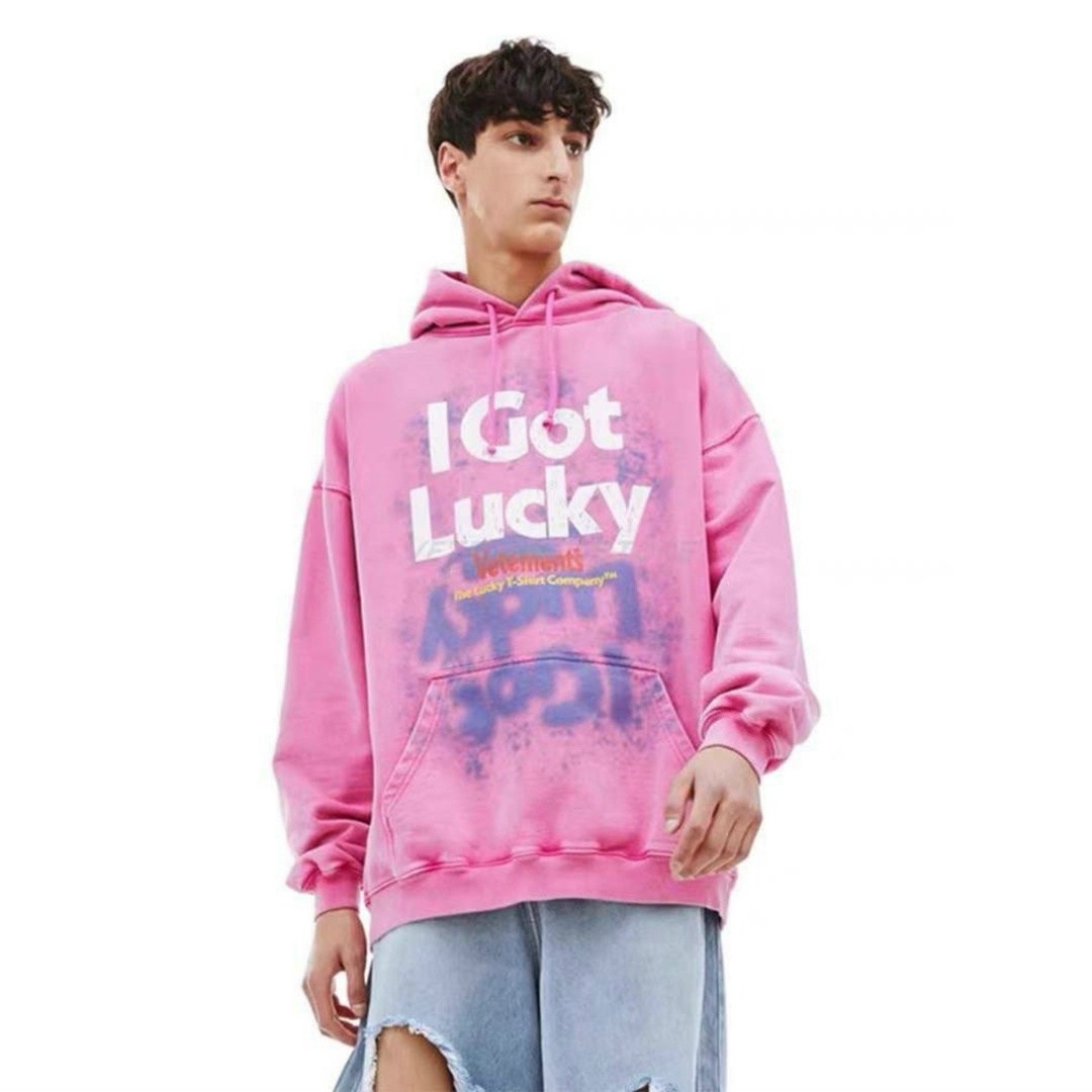 худи vetements i got lucky,худи розовое,vetements худи розовый,толстовка модная,толстовка vetements