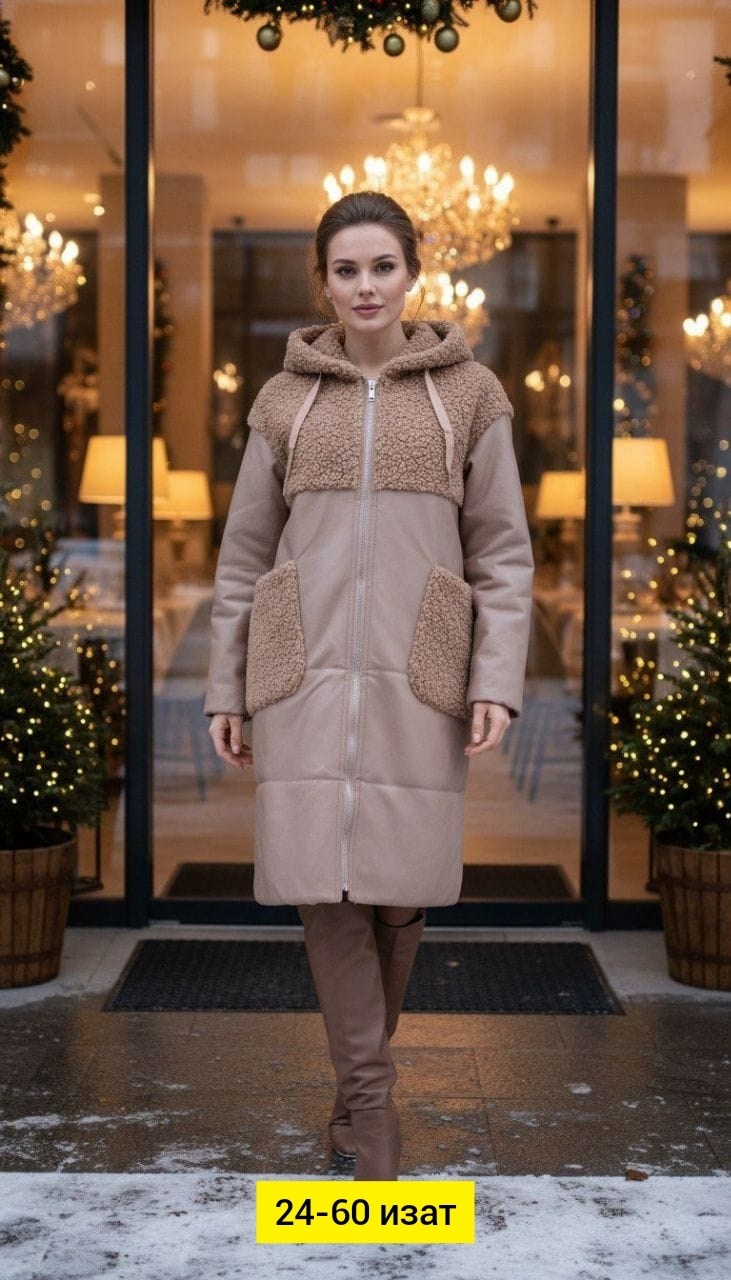 дубленка женская,дубленка искусственная elfina,дубленка эко ice collection,пальто женское бежевое,дубленка искусственная