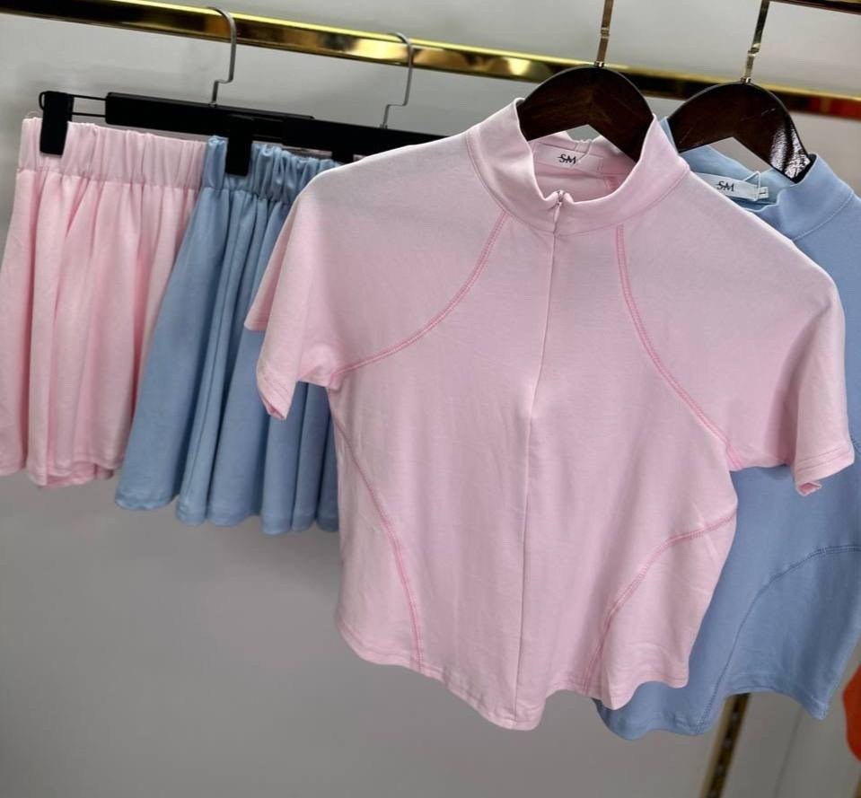 платье-комбинезон розовый "sport chic" madaia,костюм с юбкой,женский костюм с юбкой,женский костюм,юбка с шортами