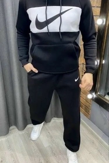 костюм спортивный мужской,костюм спортивный мужской nike,мужской теплый спортивный костюм nike,спортивный костюм nike на флисе,nike set big swoosh тёплые мужские спортивные костюмы худи+штаны