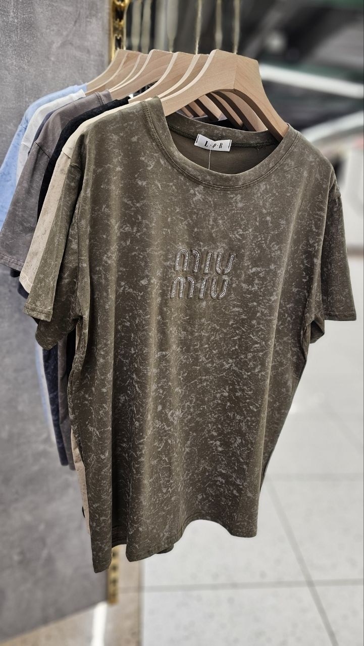 футболка с эффектом tie-dye (под варёнку) с камешками,футболка хлопок,,женская футболка