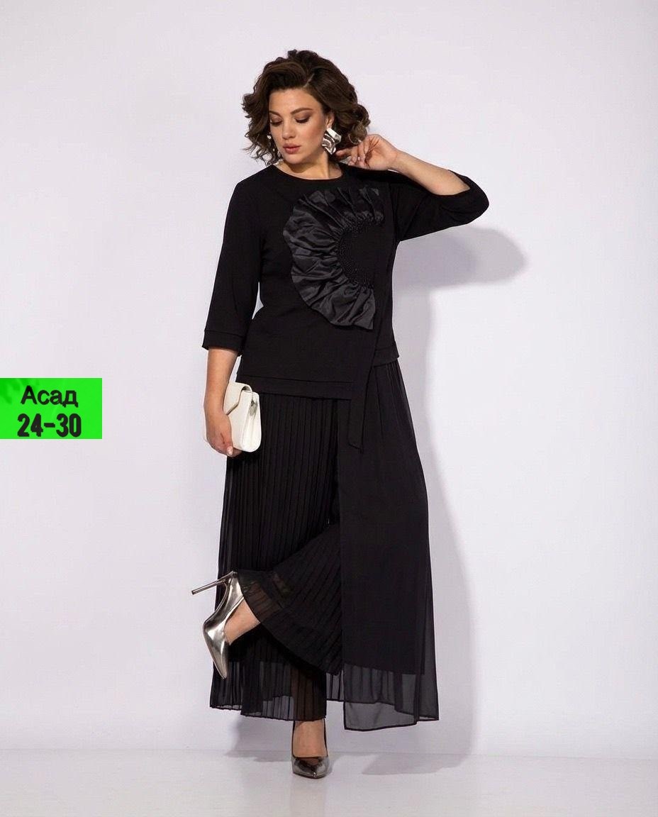 платье aira style 24413 черный,джемпер асолия 4091 черный,женский костюм,,женский брючный костюм
