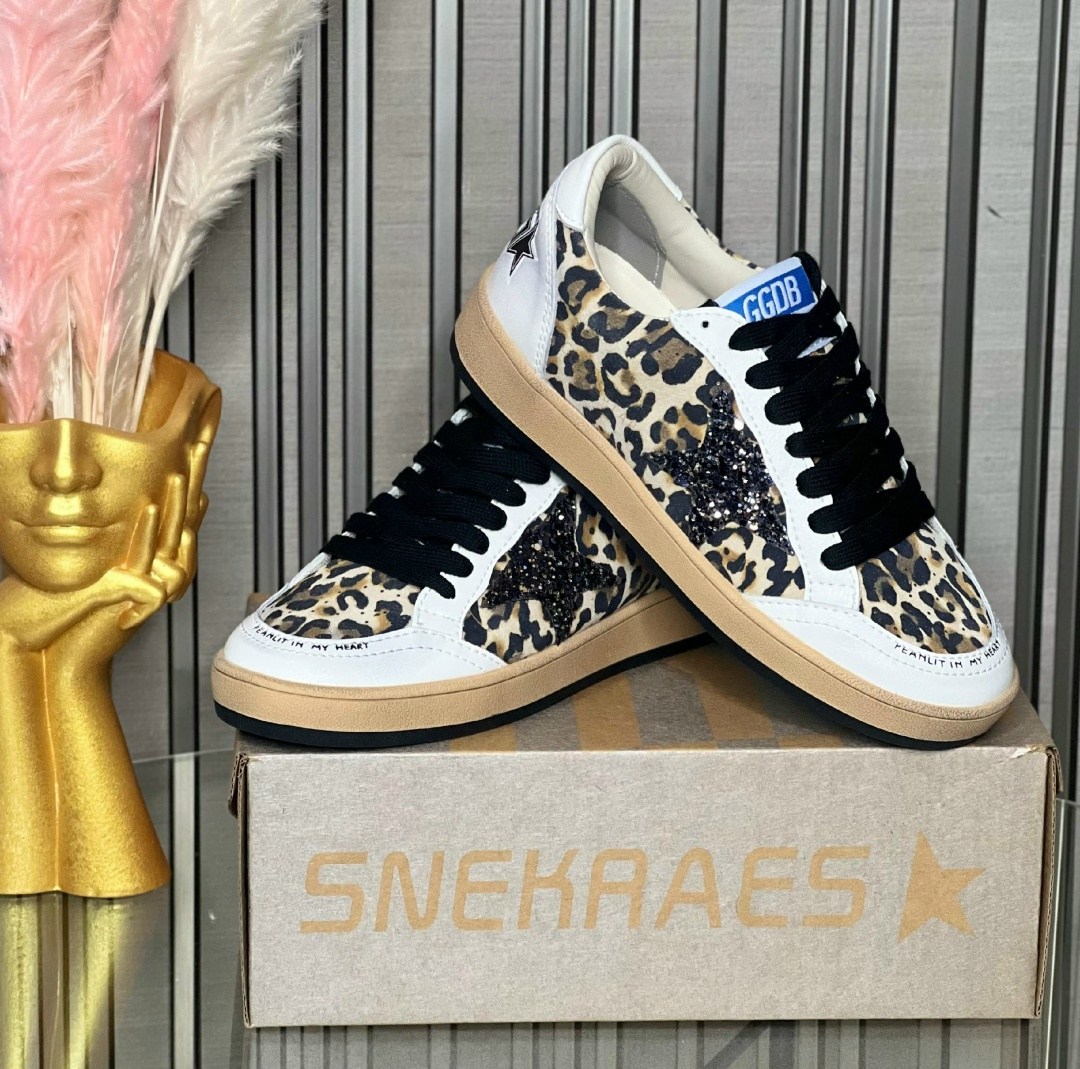 кеды golden goose,,кроссовки golden goose,кеды модные,леопардовые кроссовки