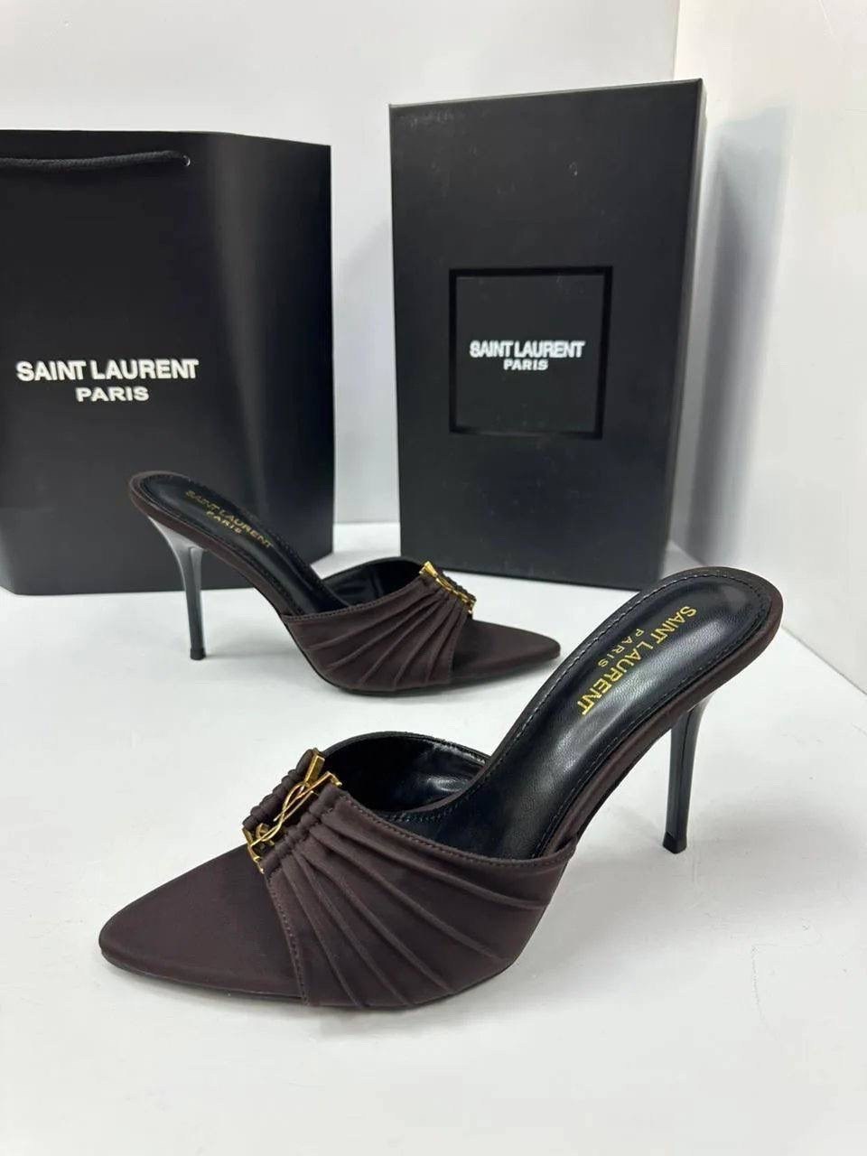 ,босоножки yves saint laurent,мюли женские,кожаные мюли,туфли yves saint laurent