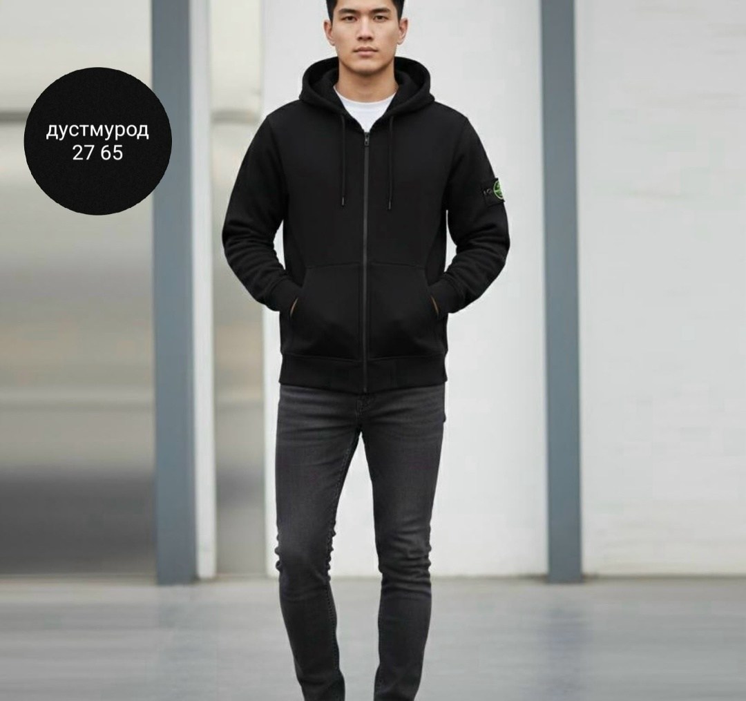hoodie stone island zip black,худи stone island,толстовка зип худи stone island мужская черная,толстовка с капюшоном,толстовка мужское stone island