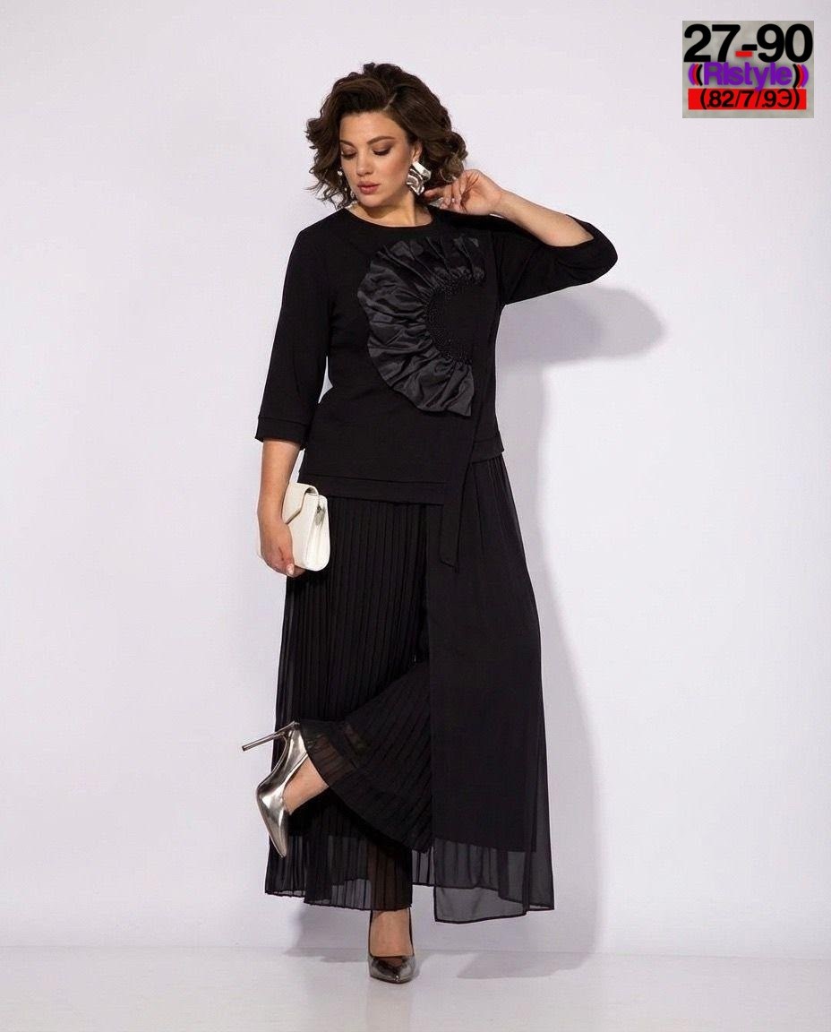 платье aira style 24413 черный,джемпер асолия 4091 черный,,брючный комплект,юбка для полных женщин