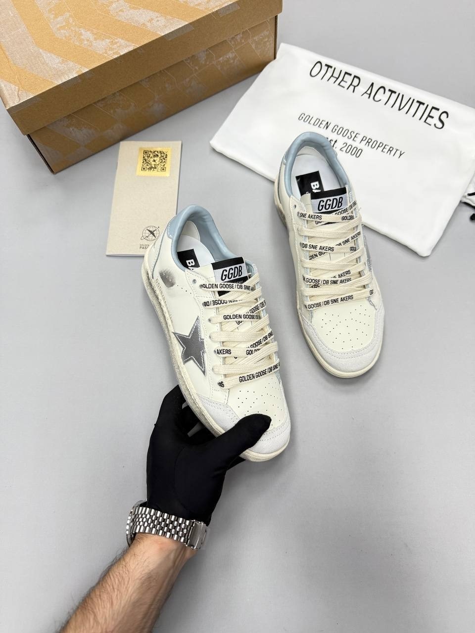 кроссовки golden goose,кеды golden goose,кроссовки golden goose wmns ball star белый,кожаные кроссовки ball star golden goose optic white/silver,golden goose super star