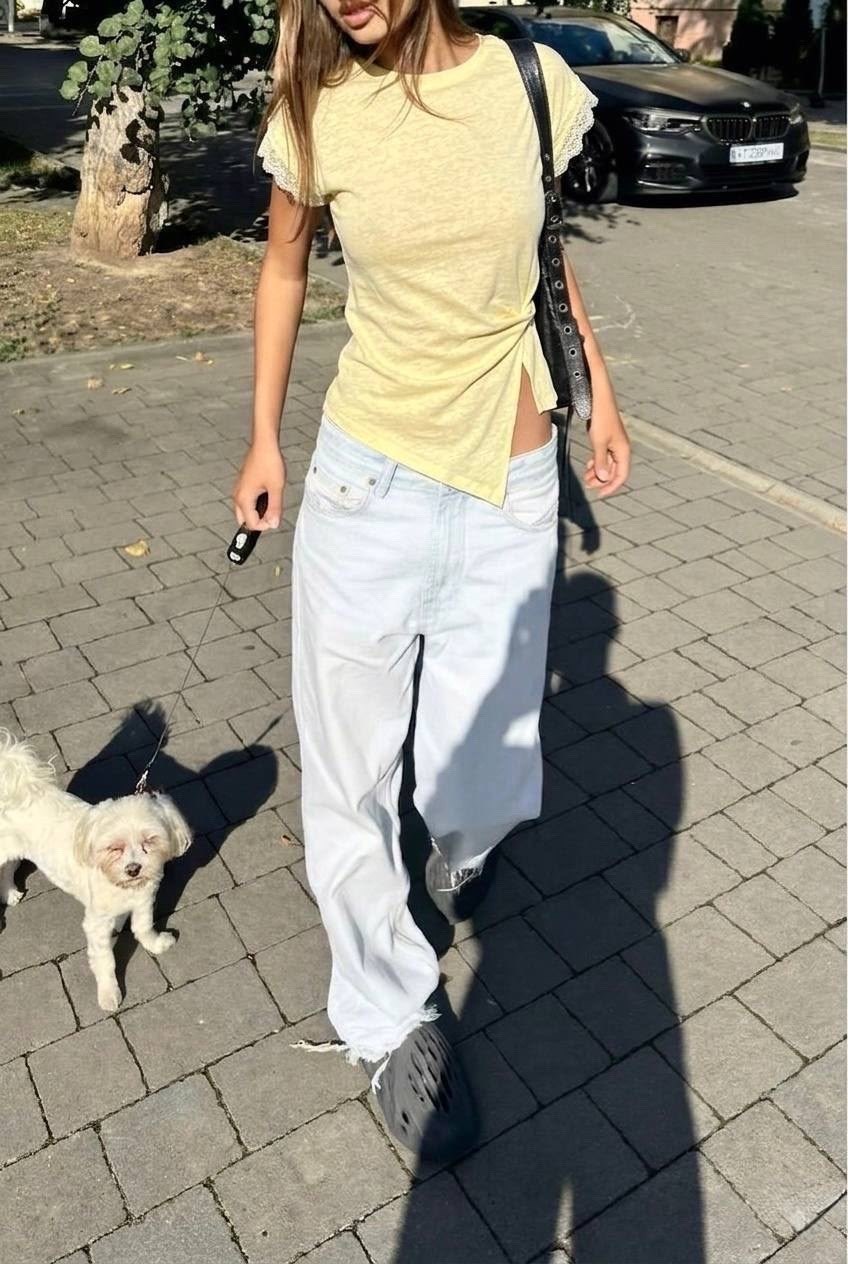 мода стиль,hot casual outfit,городской стиль одежды,широкие джинсы