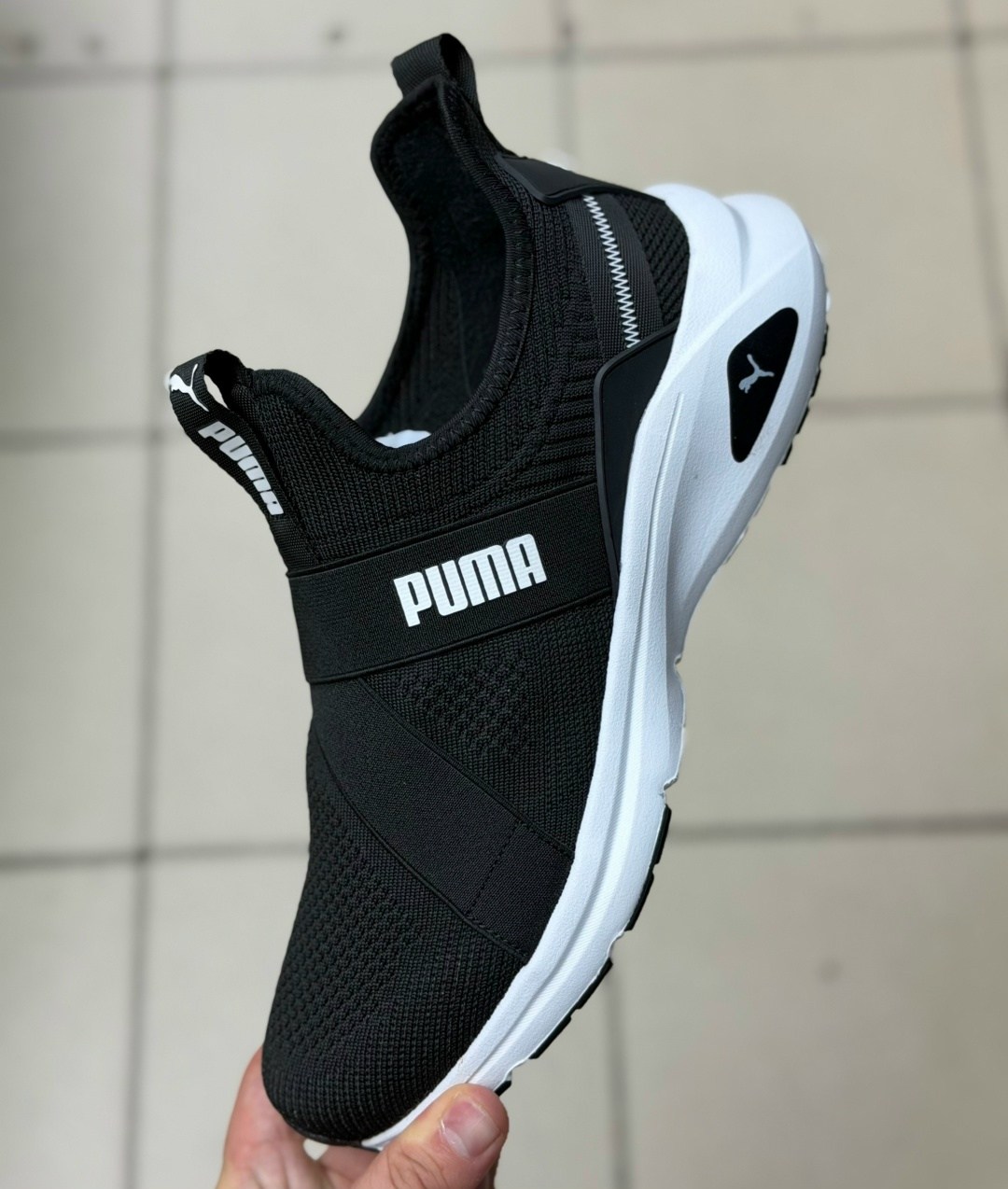 кроссовки puma,женские кроссовки puma,кроссовки,кроссовки puma wired run slipon,черные кроссовки puma