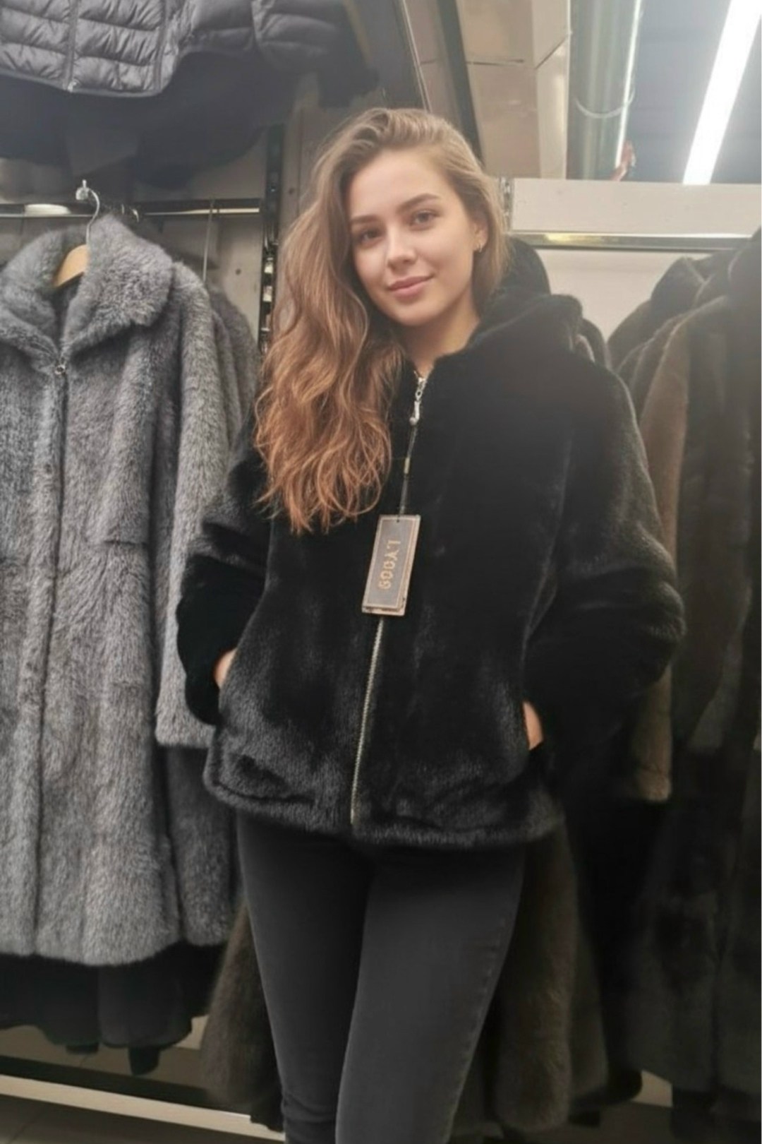 шуба искусственная экошуба зимняя с капюшоном (oversize) n&t store,искусственная шуба под норку,шуба искусственная,шубка,шуба женская искусственная