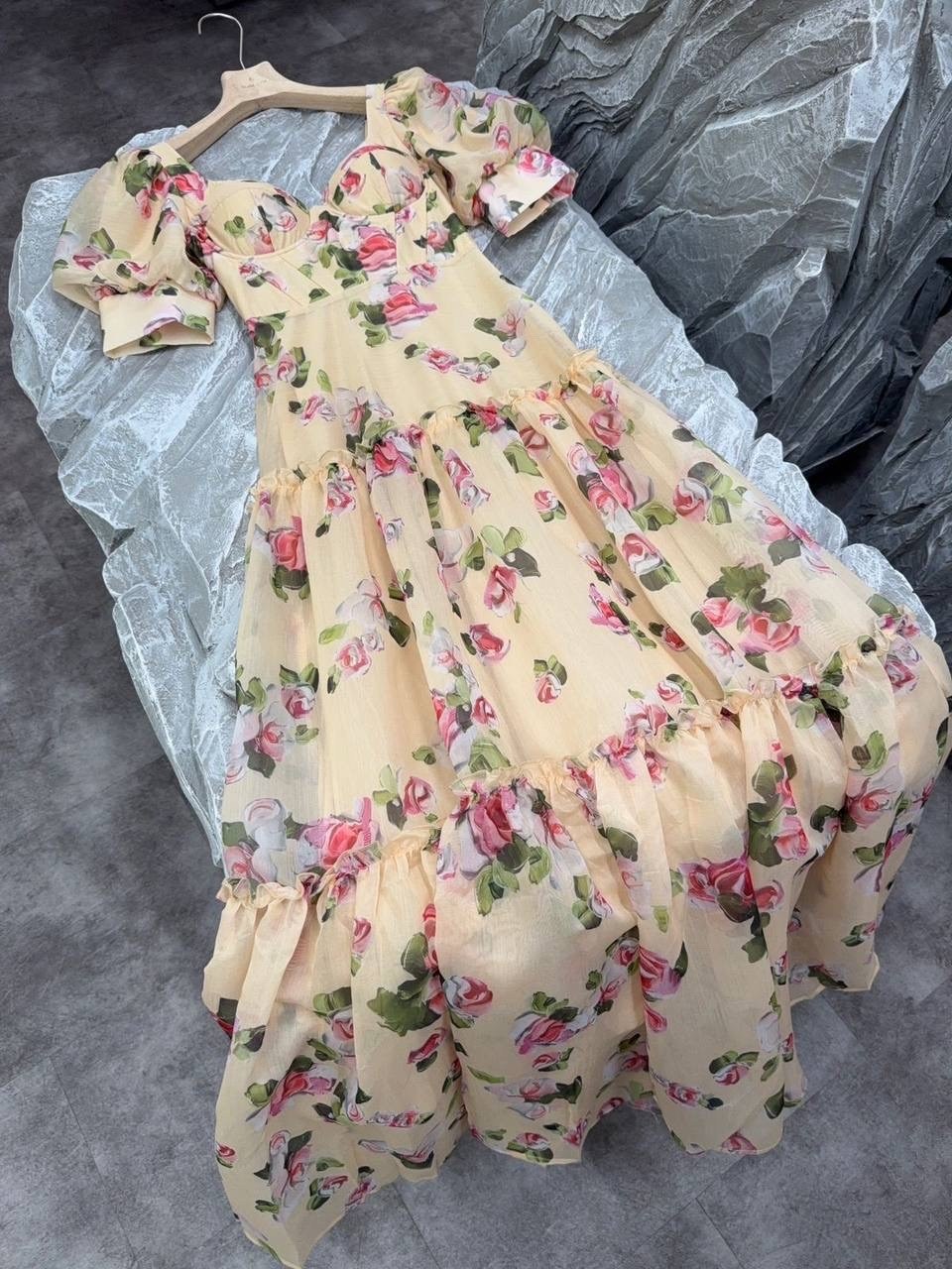 платье с цветочками,летнее платье,летнее платье женское,модное платье,платье шифоновое