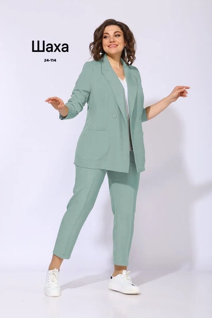 костюм брючный 24220 голубой aira style,костюм женский брючный,брючный костюм женский большие размеры,брючные костюмы для женщин стильные,брючный костюм aira style 24220 голубой тройка