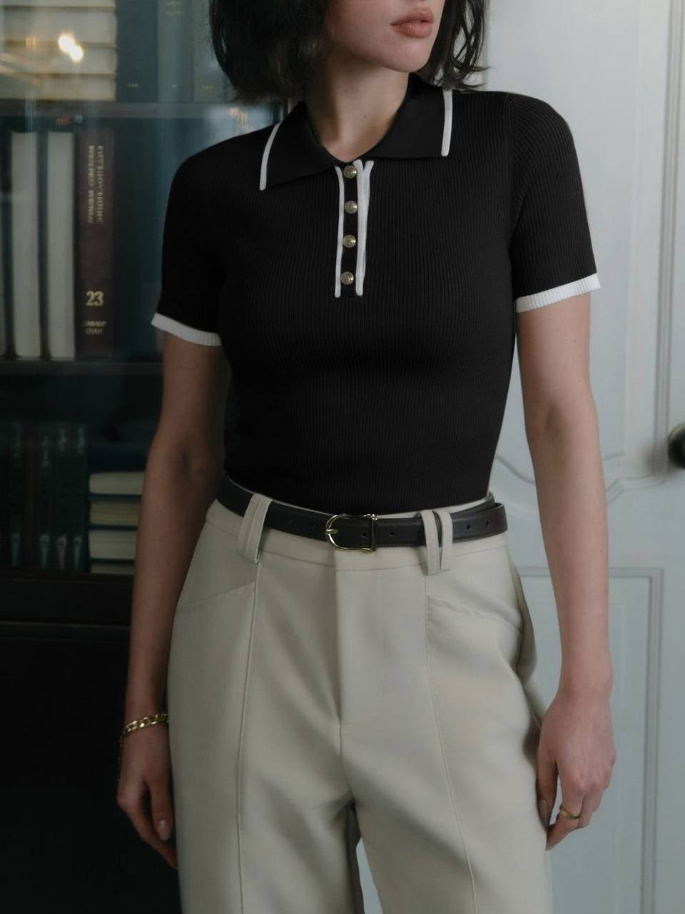кофты женская,блузка женская,polo sweater,джемпер поло