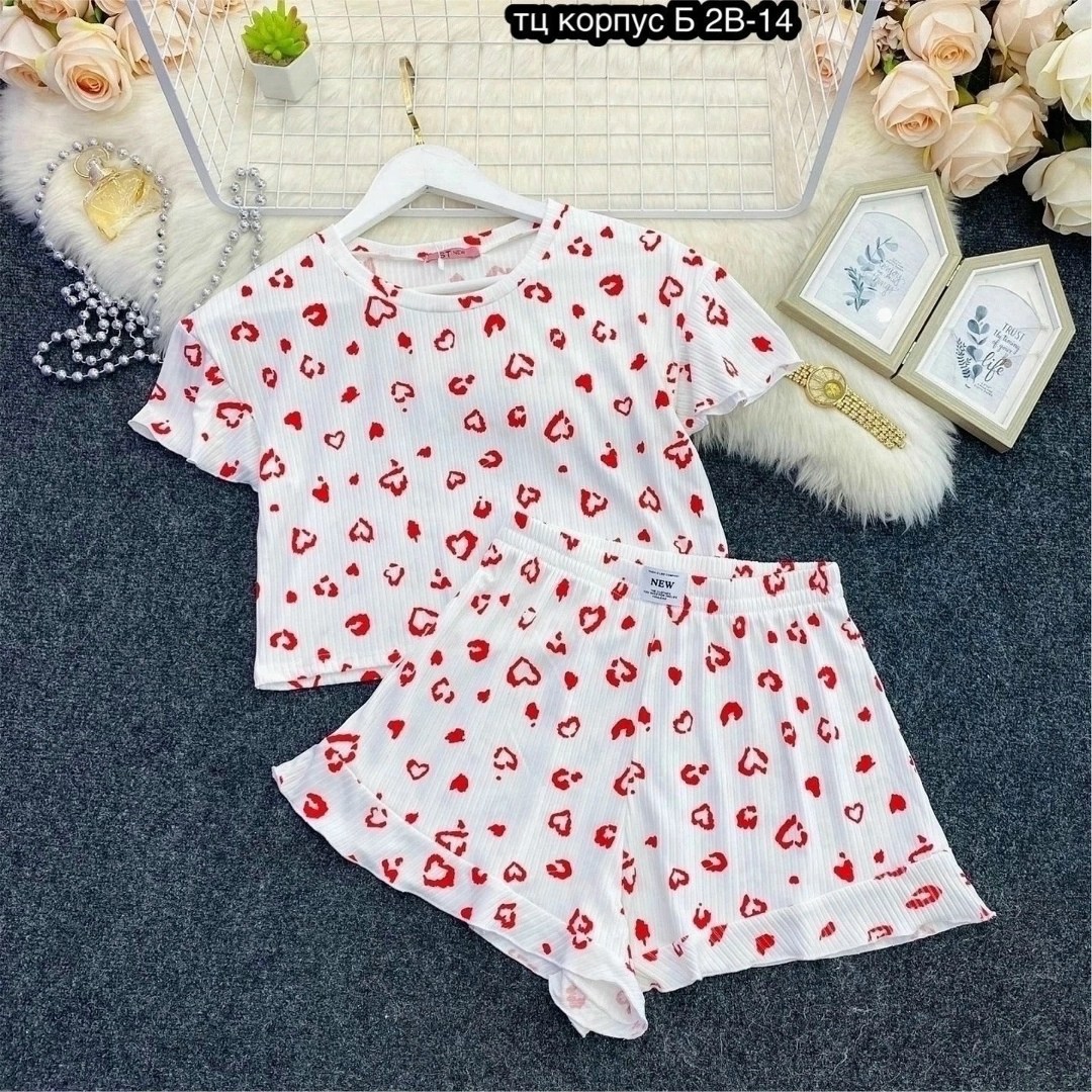 пижама женская,пижама с футболкой и шортами new st shop,пижама женская модная,пижам,пижама женская комплект с шортами
