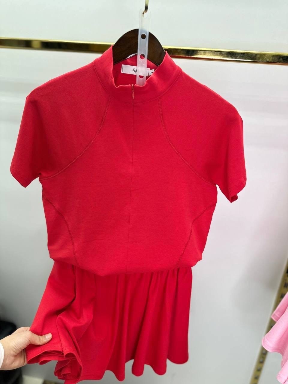 платье-комбинезон розовый "sport chic" madaia,костюм с юбкой,женский костюм с юбкой,комплект с юбкой,женский костюм