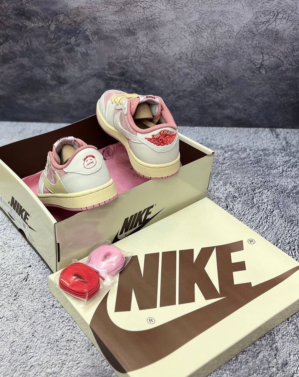 travis scott x air jordan 1 low sail/shy pink, женская,женские кроссовки,кроссовки nike air jordan 1 low travis scott pink,кроссовки air jordan 1 low x travis scott 'shy pink' unisex