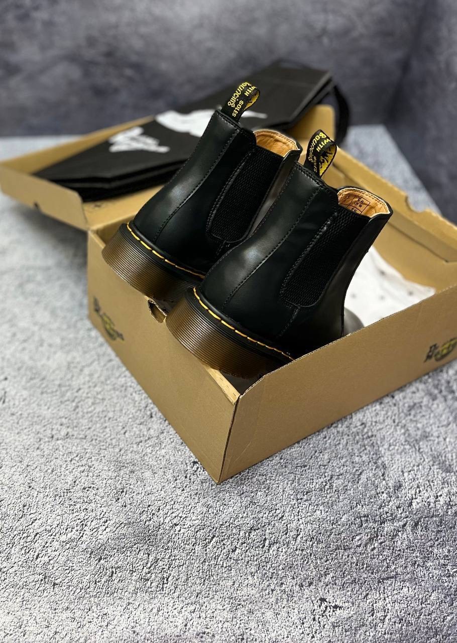 ,dr martens chelsea,dr martens ботинки,ботинки челси из гладкой кожи dr martens 2976,ботинки челси