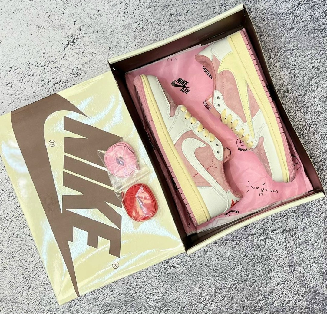 travis scott x air jordan 1 low sail/shy pink, женская,женские кроссовки,кроссовки nike air jordan 1 low travis scott pink,кроссовки air jordan 1 low x travis scott 'shy pink' unisex