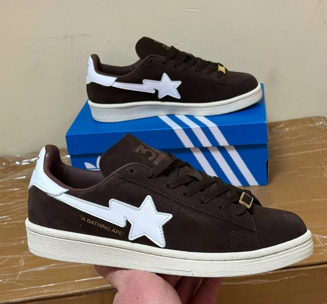 bape кроссовки,a bathing ape x adidas originals campus,кроссовки,кроссовка мужской,унисекс кроссовки