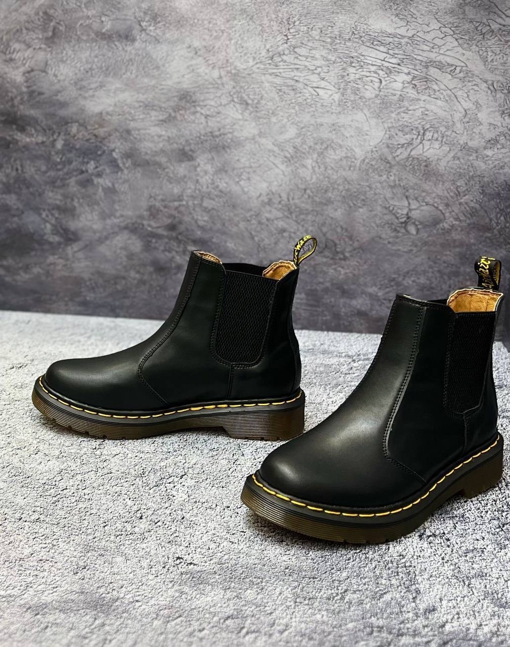 ,dr martens chelsea,dr martens ботинки,ботинки челси из гладкой кожи dr martens 2976,ботинки челси