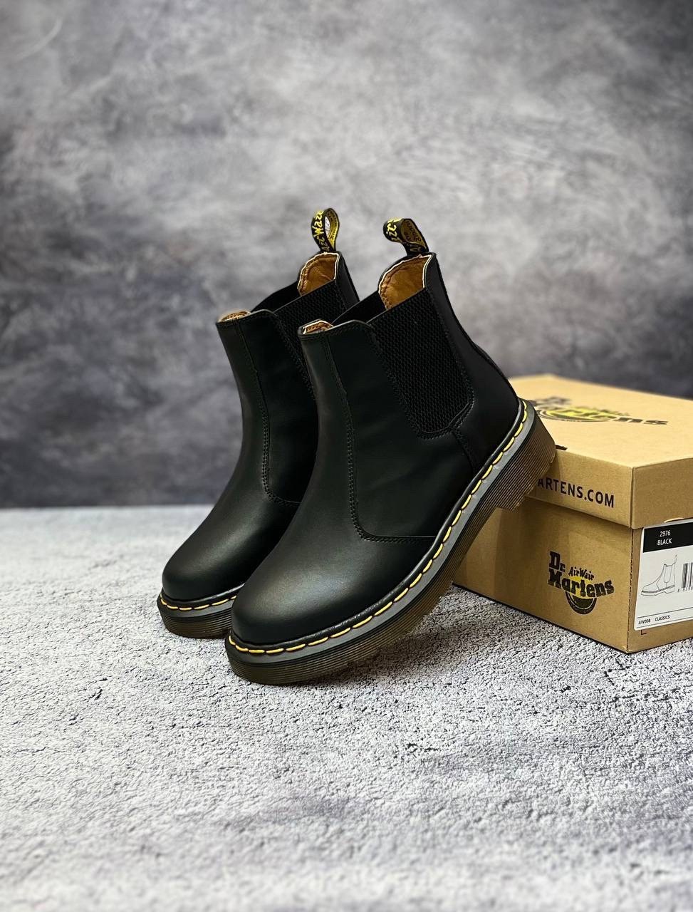,dr martens chelsea,dr martens ботинки,ботинки челси из гладкой кожи dr martens 2976,ботинки челси