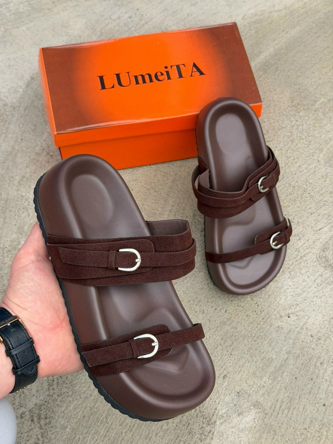 шлепанцы hermes,женские шлепанцы,,модные шлепанцы,кожаные шлепанцы