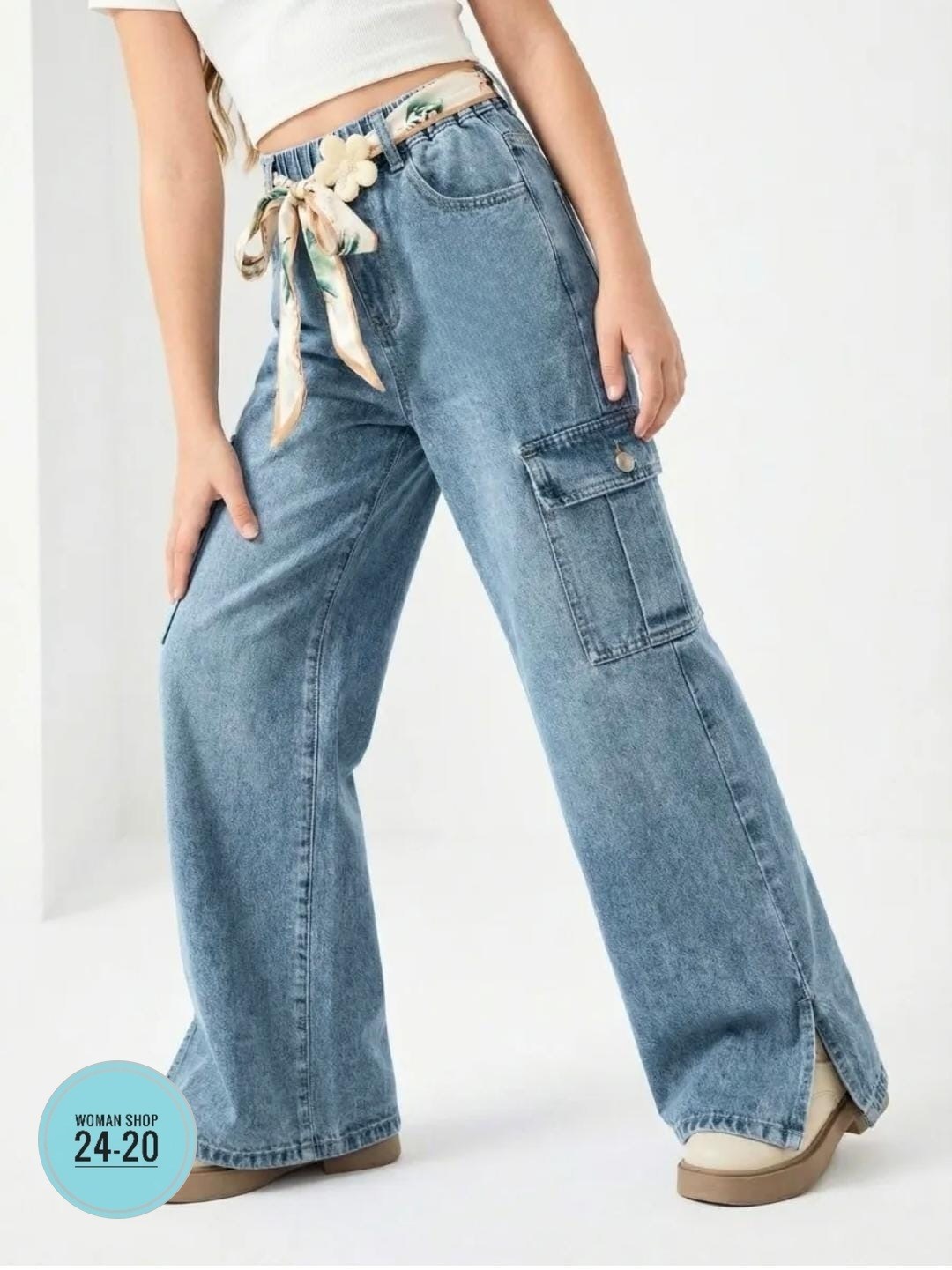 джинсы для девочки,джинсы карго широкие подростковые mili bo_wear,широкие джинсы для девочек,джинсы карго для девочки,джинсы карго