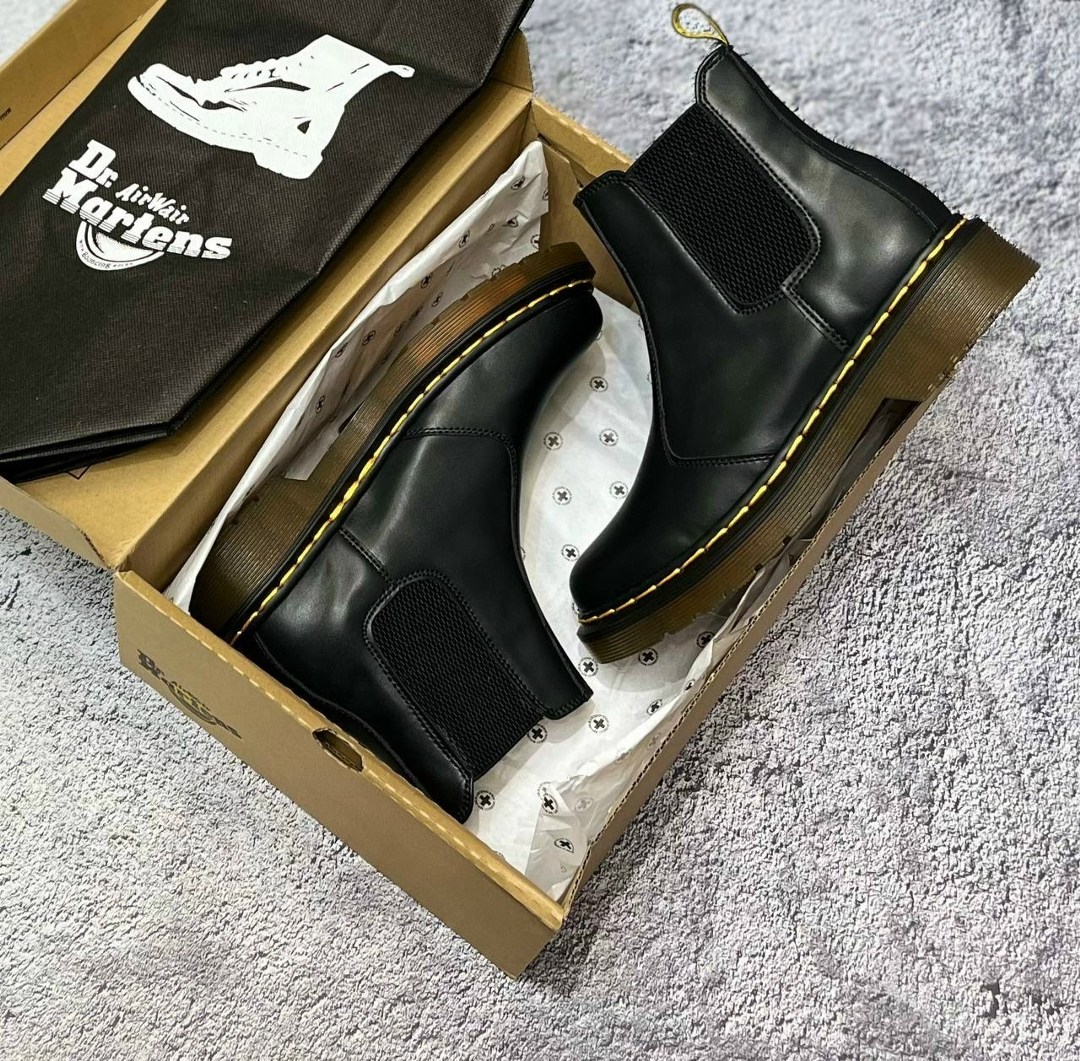 ,dr martens chelsea,dr martens ботинки,ботинки челси из гладкой кожи dr martens 2976,ботинки челси