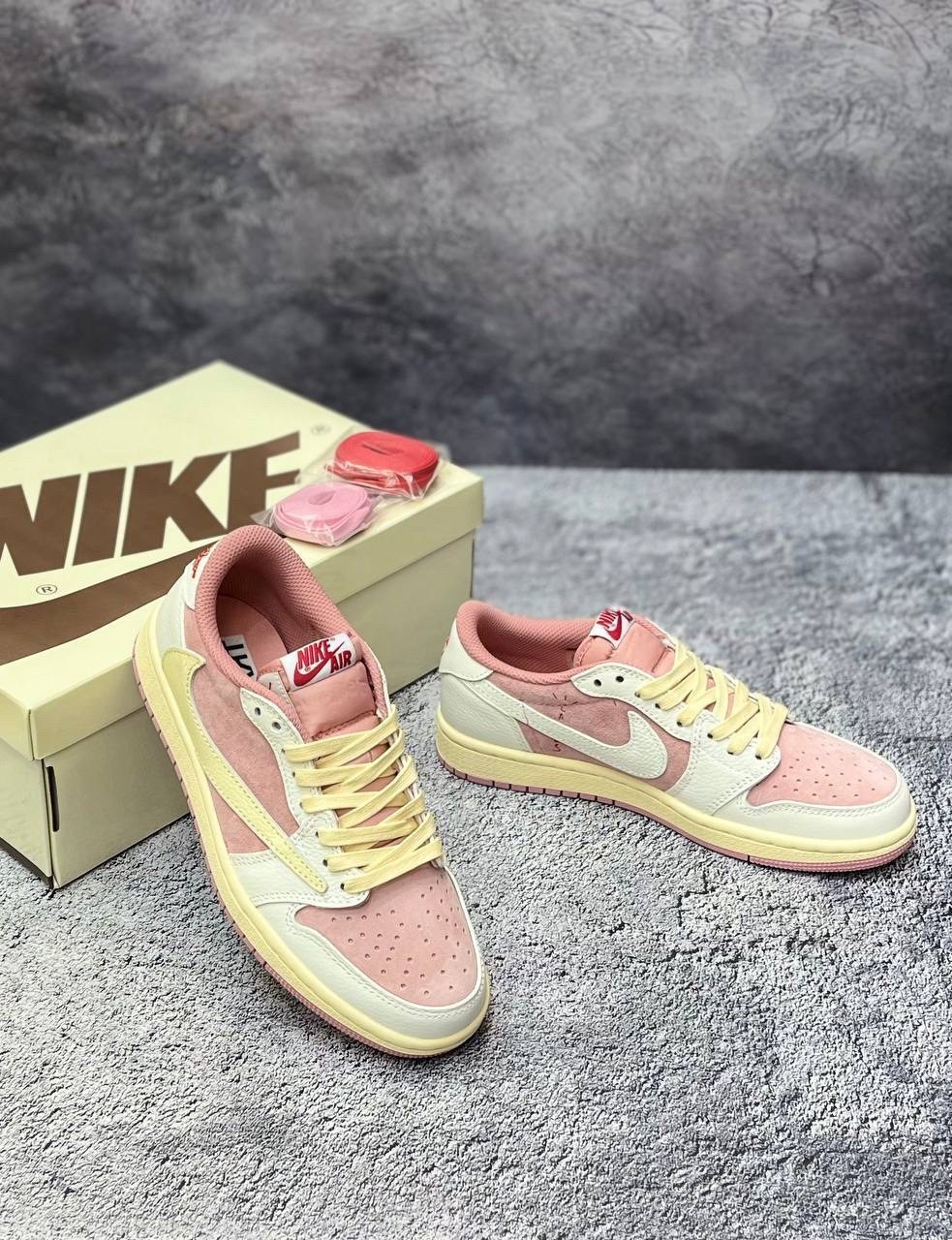 travis scott x air jordan 1 low sail/shy pink, женская,женские кроссовки,кроссовки nike air jordan 1 low travis scott pink,кроссовки air jordan 1 low x travis scott 'shy pink' unisex