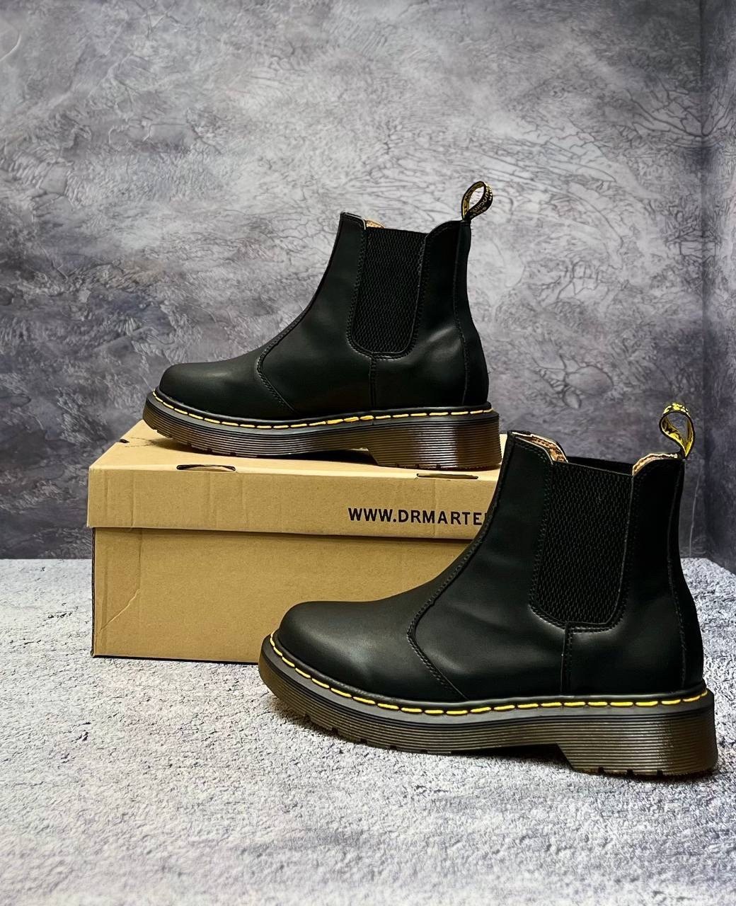 ,dr martens chelsea,dr martens ботинки,ботинки челси из гладкой кожи dr martens 2976,ботинки челси