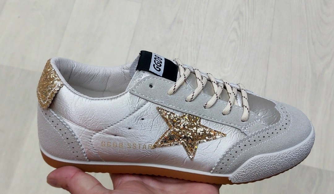 ,кроссовки golden goose,кеды golden goose,обуви,кроссовки женские golden goose super-star белый / серебряный