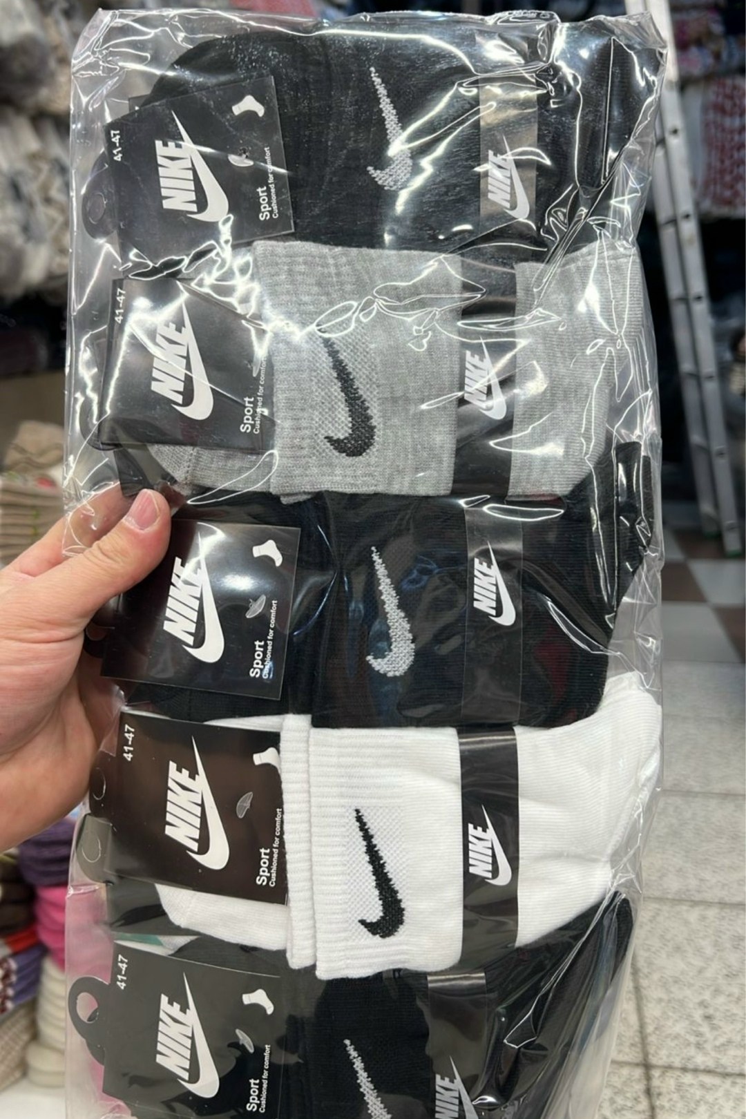 носки nike мужские,носки nike,носки средние хлопковые набор 5 пар nike,nike комплект носков,носки спортивные мужские