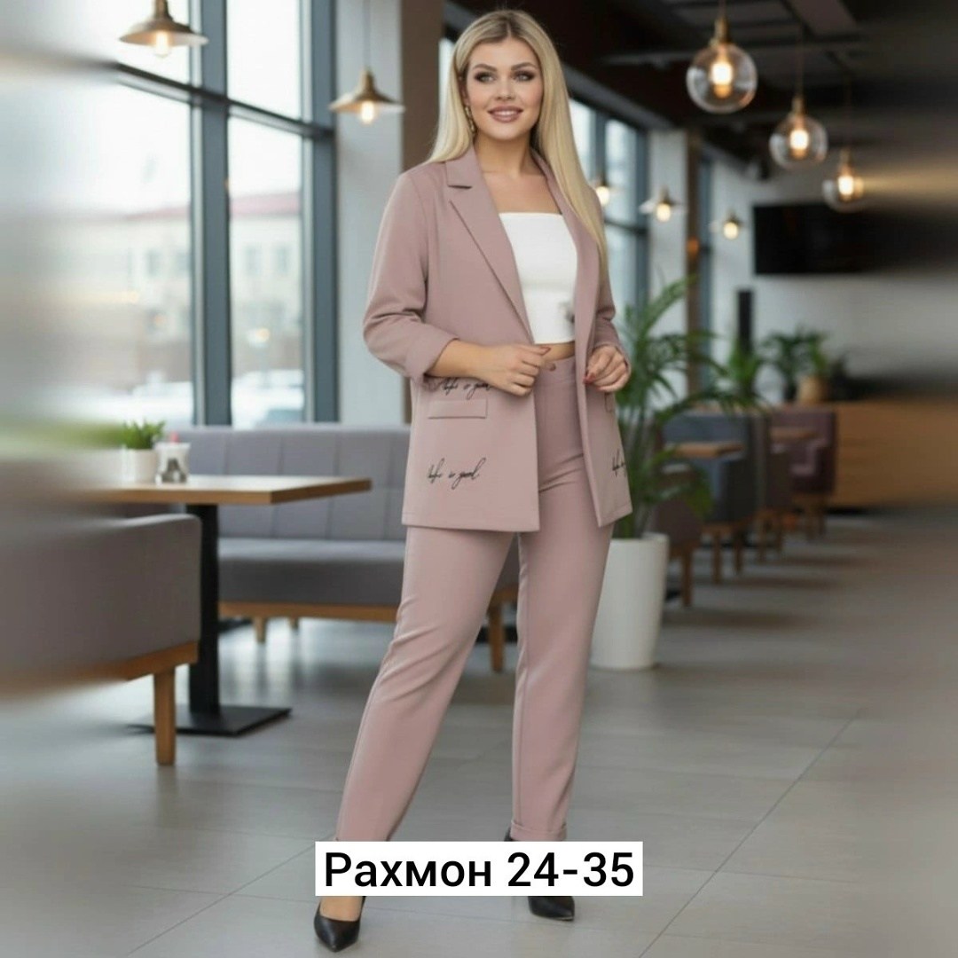 брючный костюм белэльстиль 203+586 зеленый,брючные костюмы женские,брючный костюм женский 52 54,костюм женский,брючный костюм женский большие размеры