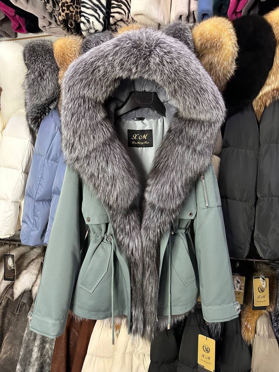 парка с натуральным мехом,парка мехом,парка женская с натуральным мехом,парка люкс с мехом песца,меховая парка
