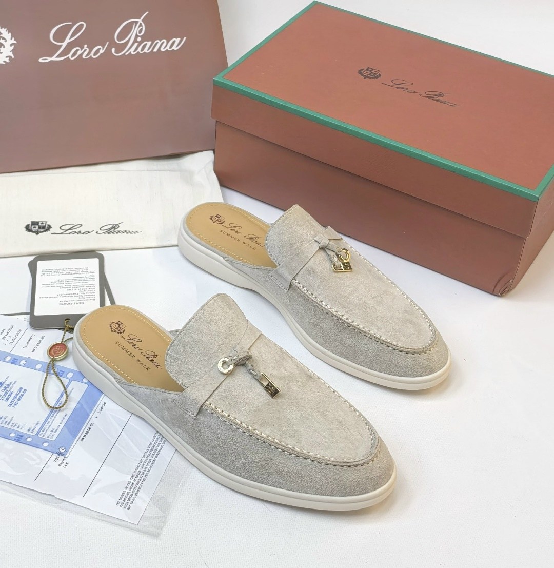 мюли loro piana,женские замшевые мюли loro piana бежевые,лоферы loro piana,лоферы женские loro piana,сабо loro piana