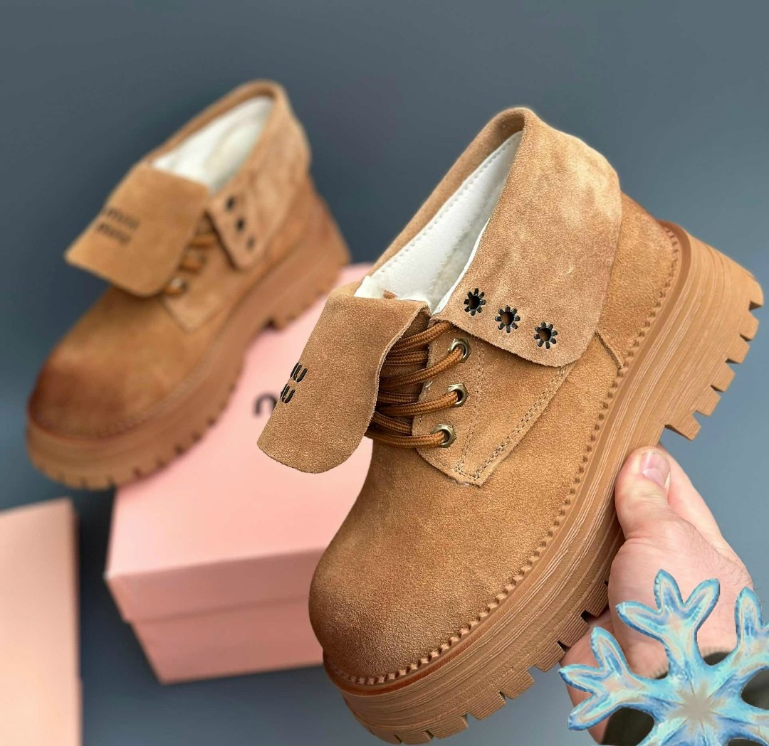 ,ботинки miu miu,ботинки замшевые miu miu,женская ,модные ботинки
