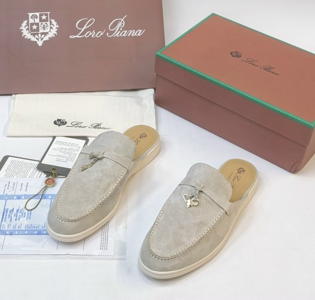 мюли loro piana,женские замшевые мюли loro piana бежевые,лоферы loro piana,лоферы женские loro piana,сабо loro piana
