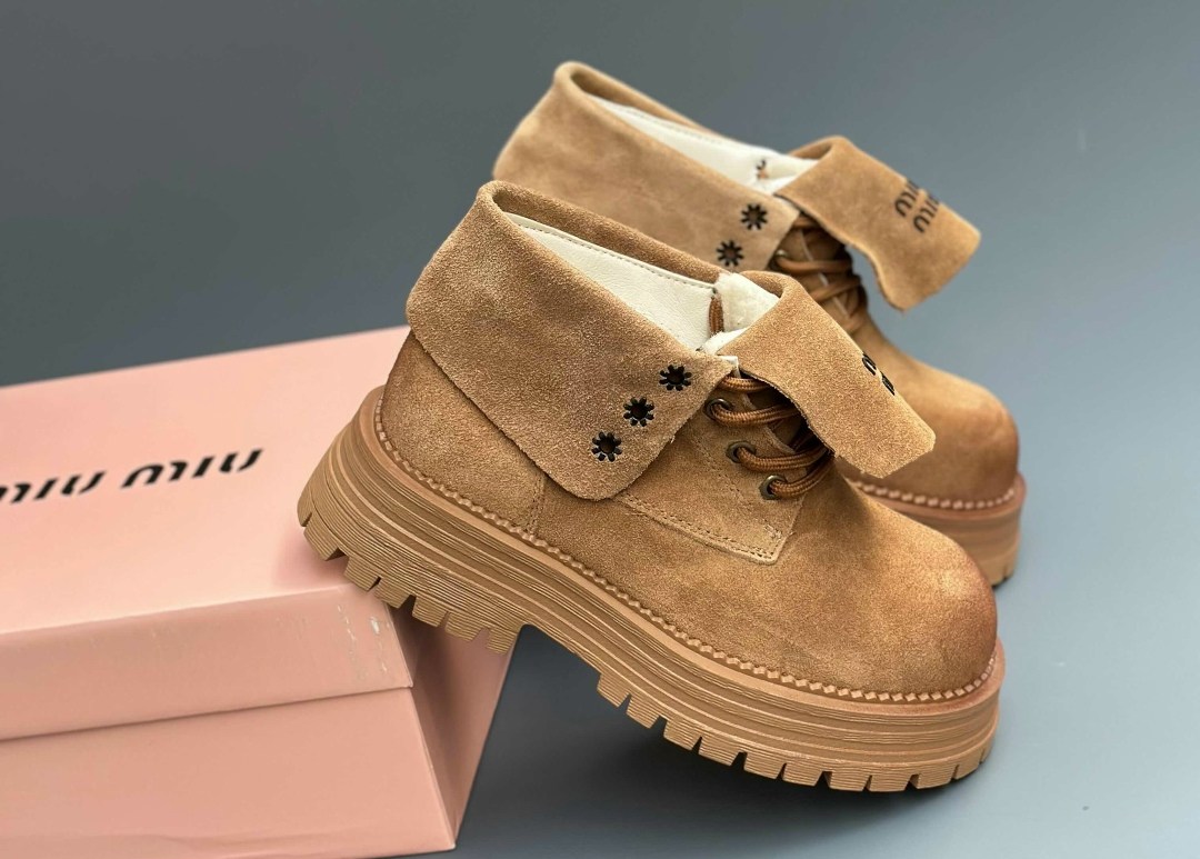 ,ботинки miu miu,ботинки замшевые miu miu,женская ,модные ботинки