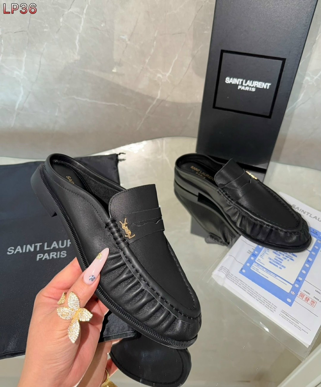 ,кожаные мюли,лоферы yves saint laurent,женская ,женские мюли