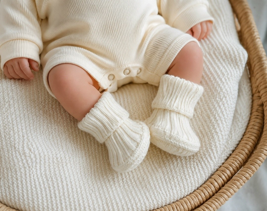 носки для новорожденной,пинетки для новорожденных happy baby,вязаные носочки для малыша,носочки для малыша,пинетки наследникъ выжанова малышам