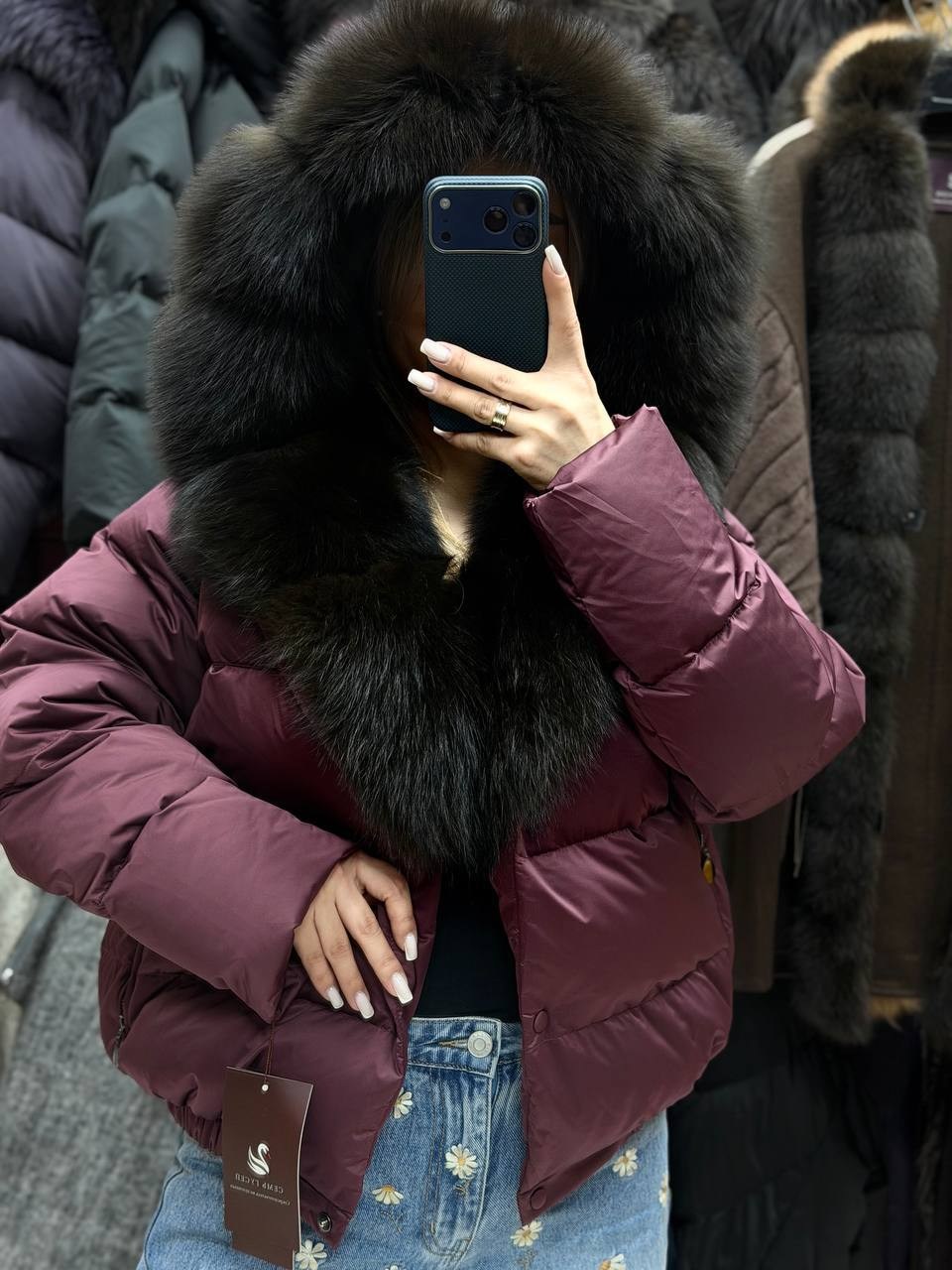 пуховик с натуральным мехом,пуховик женский,пуховик люкс с натуральным мехом,женская зимняя куртка,зимняя куртка с натуральным мехом