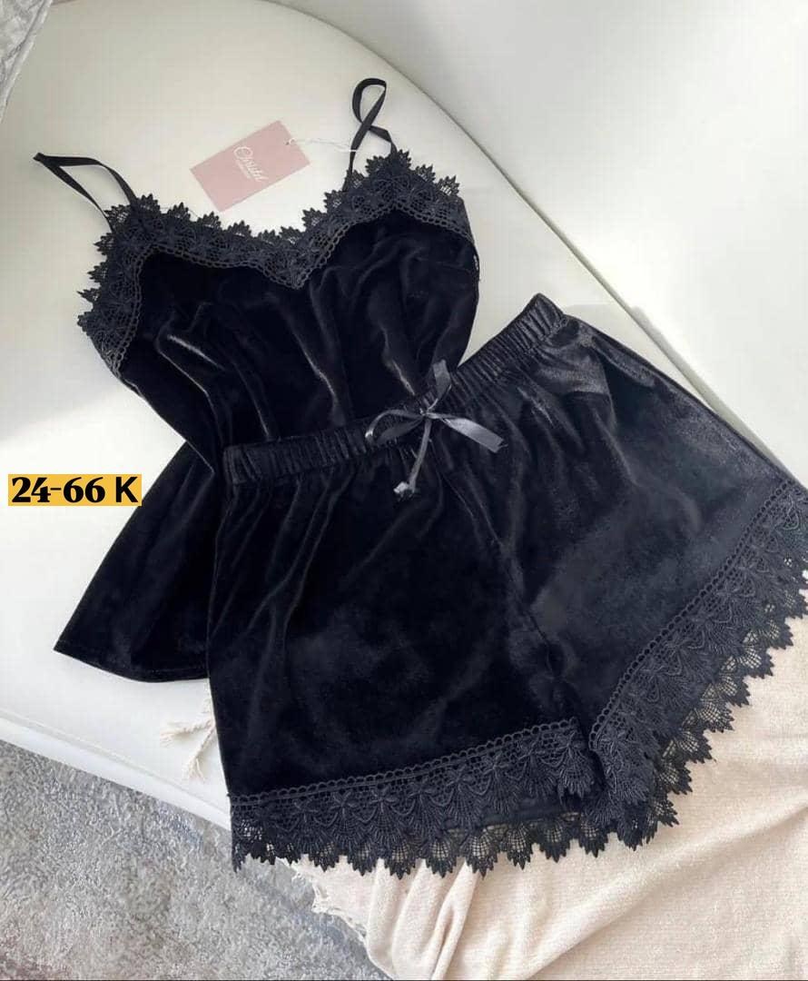 комплект женской пижамы,пижама из бархата,пижама женская,пижама велюр,пижама велюровая женская с кружевом