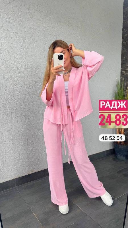 брючный костюм,костюм двойка с брюками,брючный костюм жатка,женский костюм брючный летний,костюм двойка женская