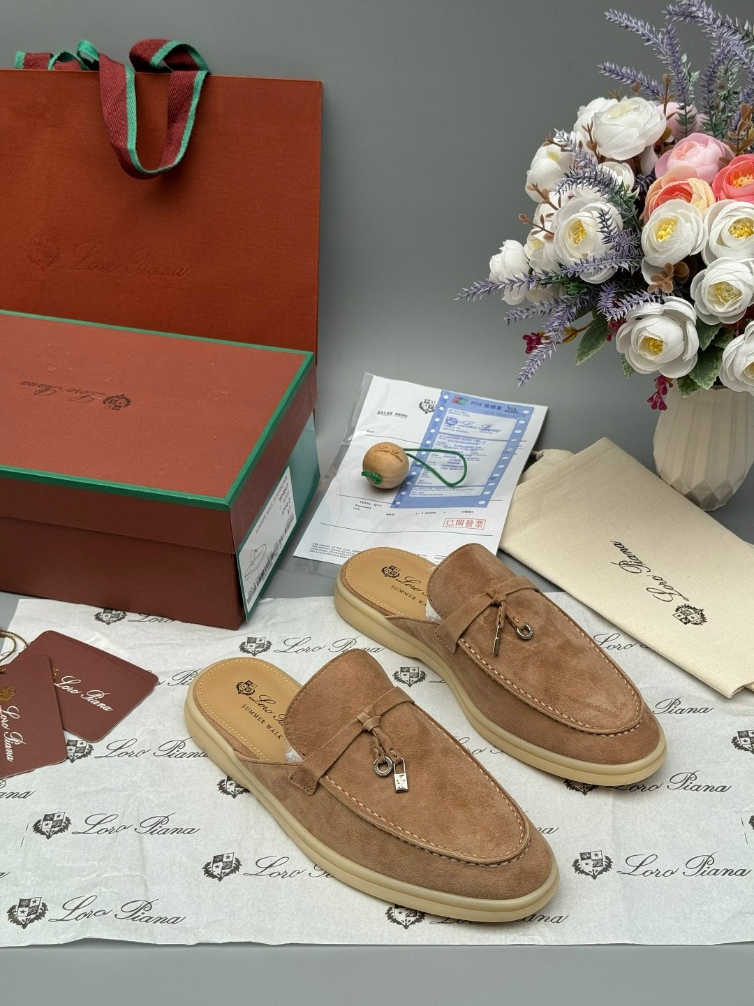 мюли loro piana,,лоферы loro piana,женские лоферы loro piana,женские замшевые мюли loro piana бежевые