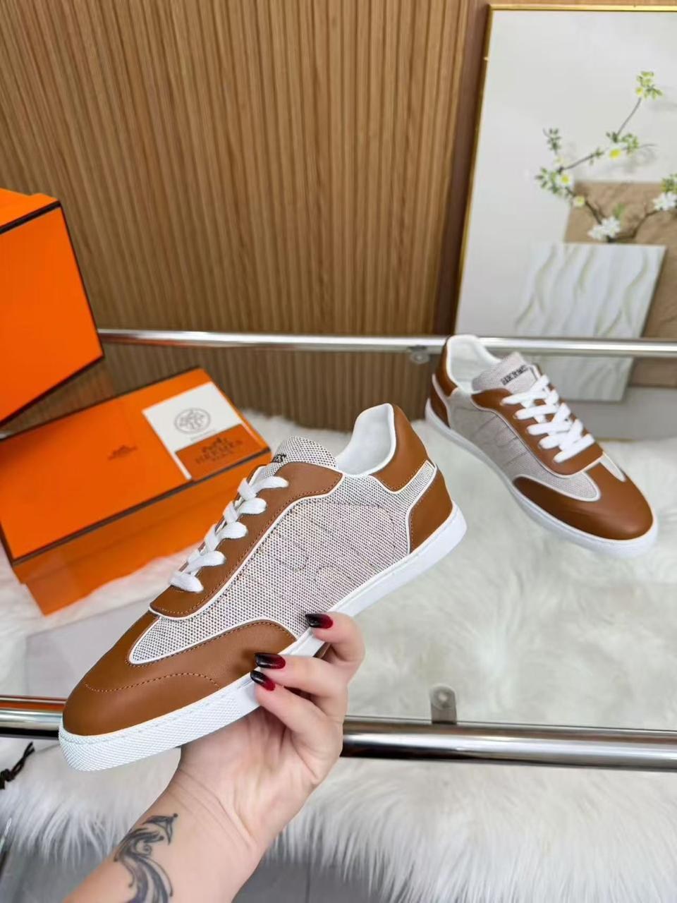 кроссовки hermes,,кроссовки мужские hermes,кожаные кроссовки,летние кроссовки натуральная кожа
