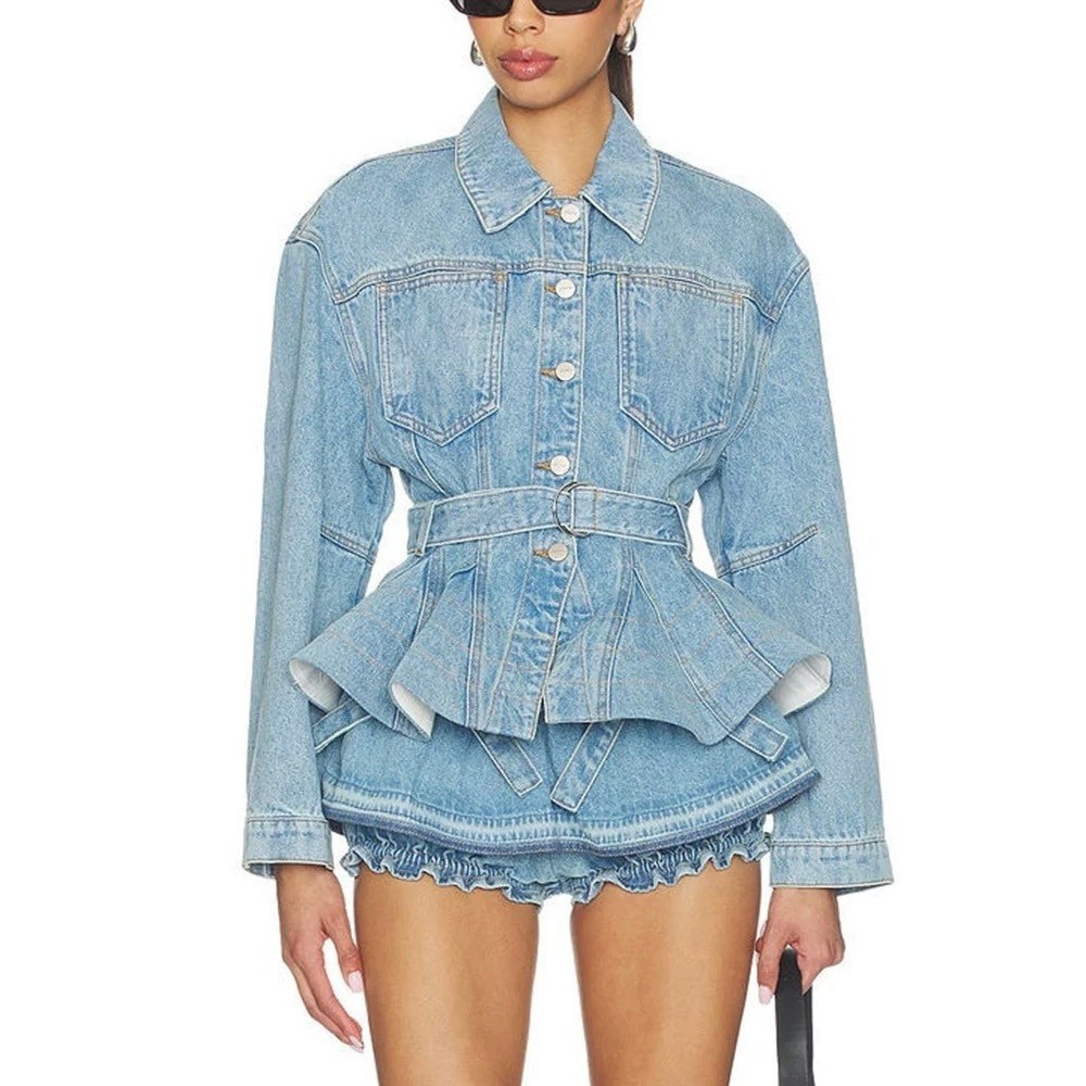джинсовая куртка александр маккуин,джинсовая куртка,denim jacket,женская джинсовая куртка,куртка с баской