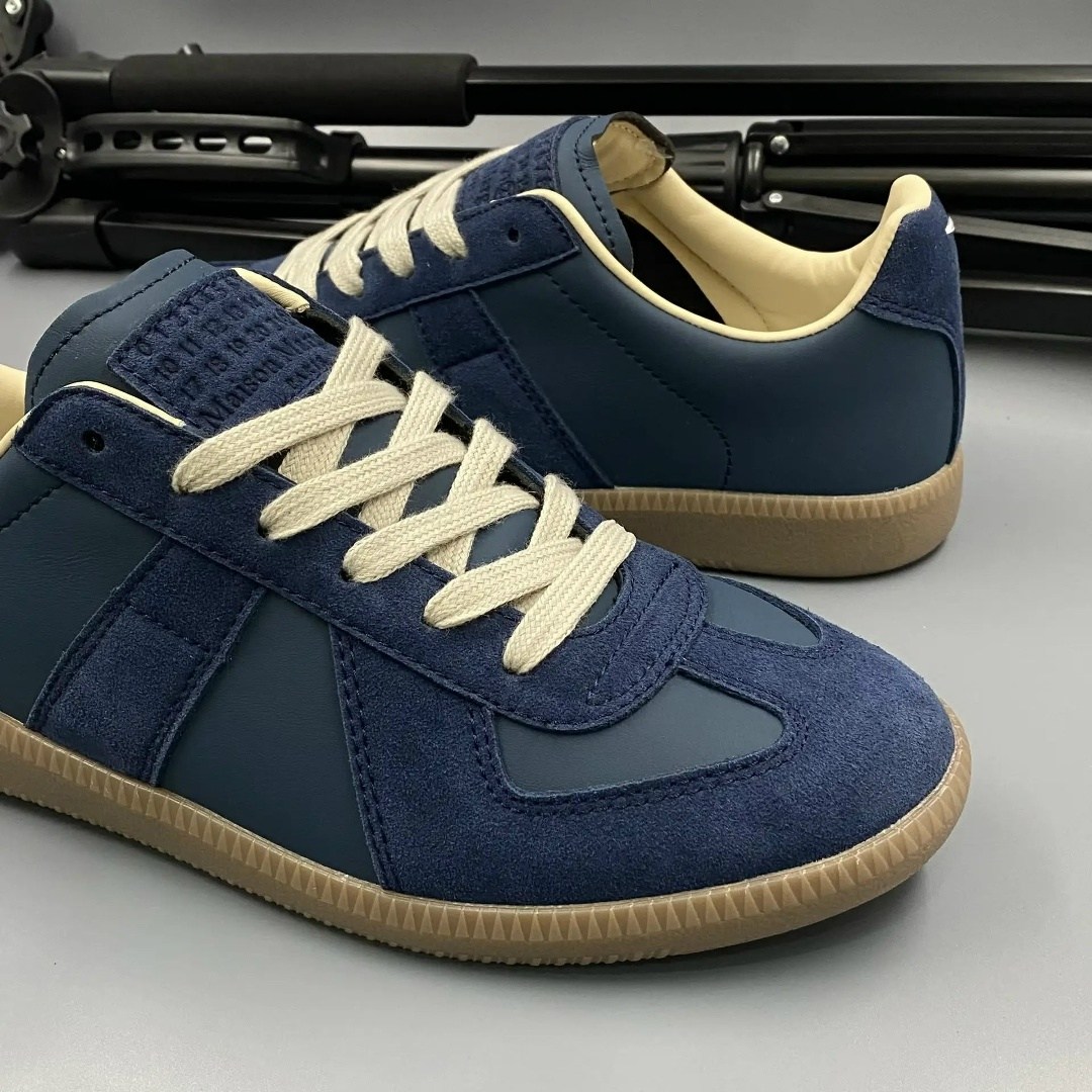 maison margiela replica кроссовки,,maison margiela replica кеды,navy blue maison margiela sneakers,спортивная