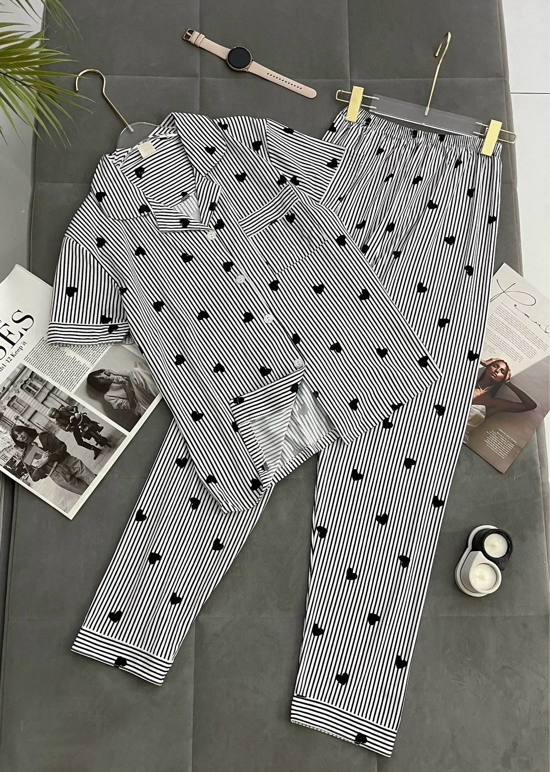 пижама женская рубашка,пижама женская с брюками m,l,xl,xxl,с сердечками,женский пижама,пижама женская с брюками,женские пижамы со штанами