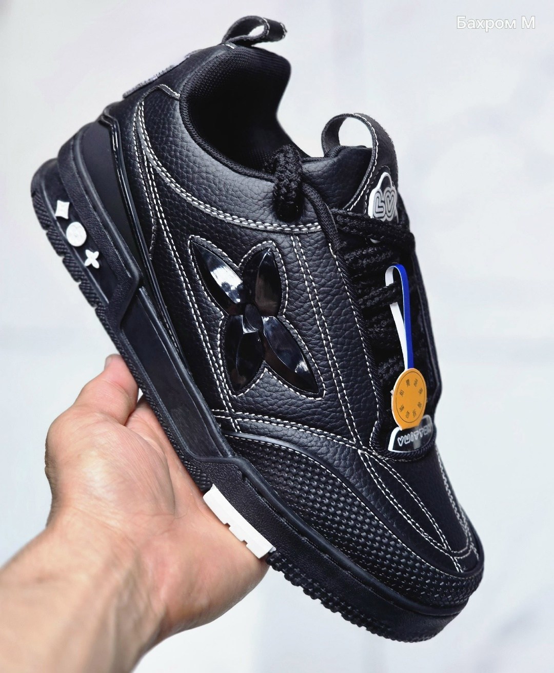 кроссовки louis vuitton skate sneaker oversized flower-black черный,кроссовки louis vuitton skate sneaker overразмерd flower-black,кроссовки louis vuitton skate sneaker 'oversized flower - black',крос