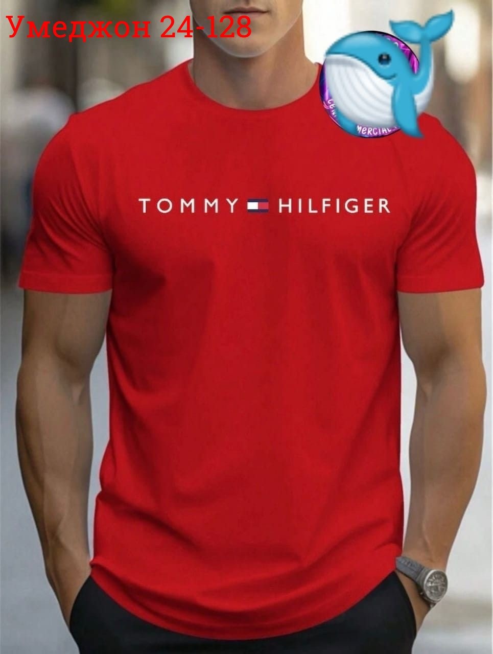 мужская футболка,футболка мужская красная,футболка мужская tommy hilfiger,футболка,мужская модная футболка